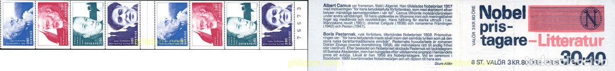 Sellos: 106948 MNH SUECIA 1990 PREMIOS NOBEL DE LITERATURA
