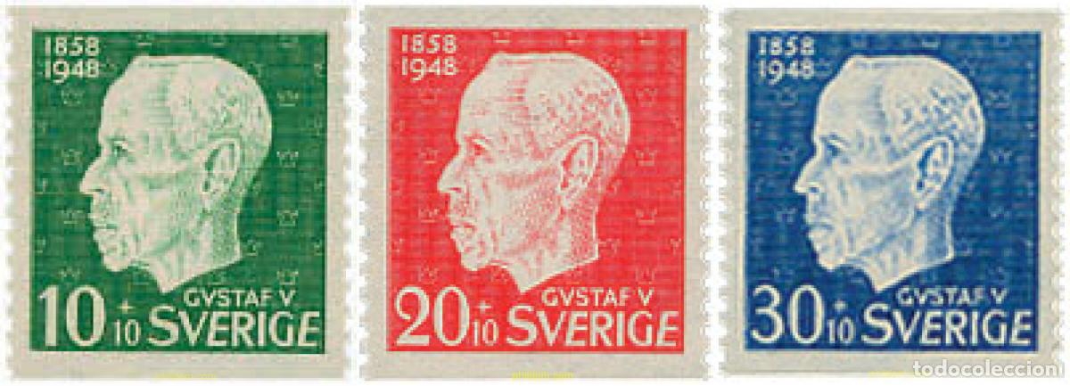 Sellos: 107187 MNH SUECIA 1948 90 ANIVERSARIO DE GUSTAVO V