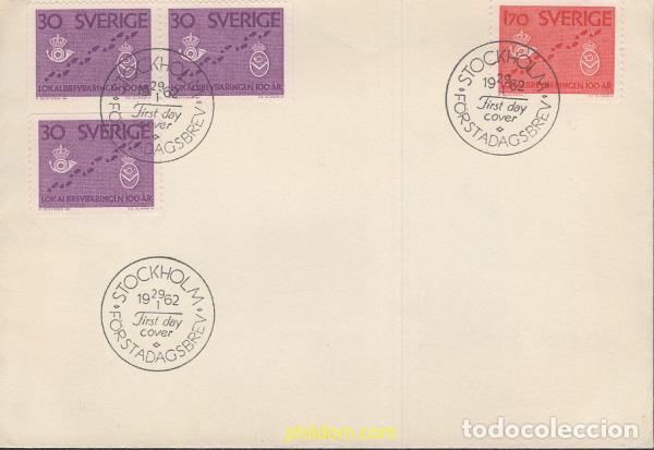 Sellos: 435727 MNH SUECIA 1962 CENTENARIO DE LA DISTRIBUCION POSTAL URBANA
