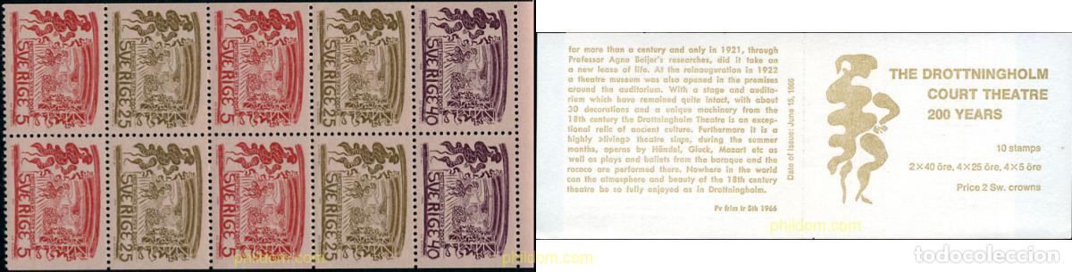 Sellos: 108144 MNH SUECIA 1966 BICENTENARIO DEL TEATRO DE DROTTNINGHOLM