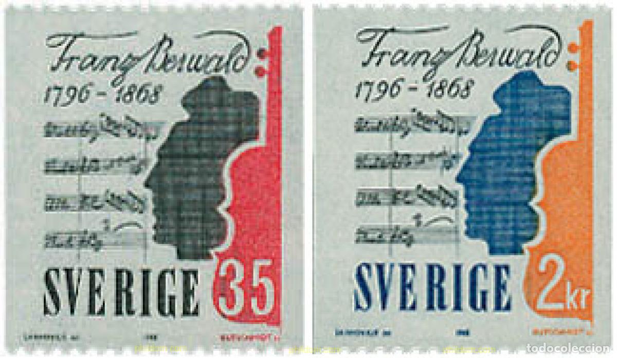 Stamps: 108309 MNH SUECIA 1968 CENTENARIO DE LA MUERTE DE FRANZ BERWALD