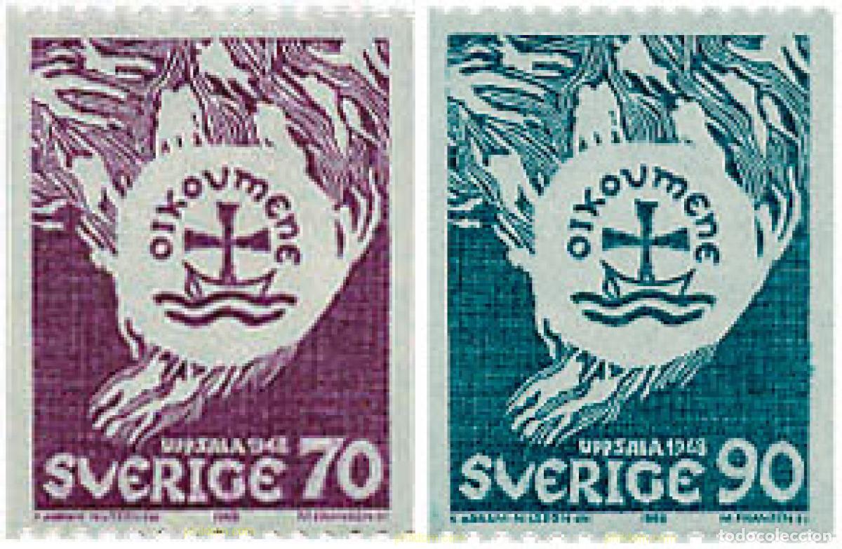 Sellos: 108339 MNH SUECIA 1968 4 ASAMBLEA GENERAL DEL CONSEJO MUNDIAL DE LAS IGLESIAS