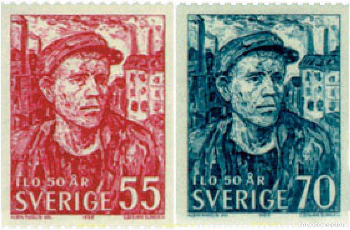 Sellos: 108423 MNH SUECIA 1969 50 ANIVERSARIO DE LA OIT (ORGANIZACION INTERNACIONAL DEL TRABAJO)