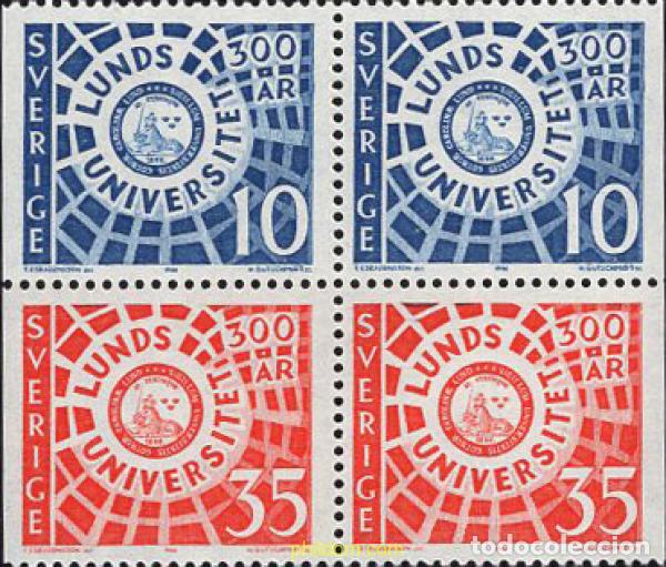 Sellos: 665667 MNH SUECIA 1968 3 CENTENARIO DE LA UNIVERSIDAD DE LUND