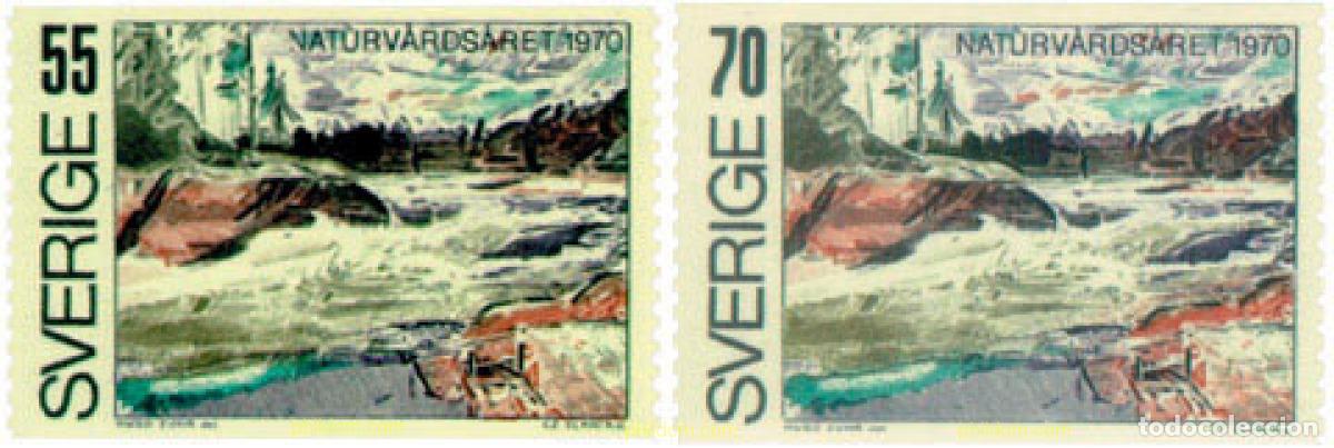 Timbres: 108508 MNH SUECIA 1970 A&Ntilde;O EUROPEO DE LA CONSERVACION DE LA NATURALEZA