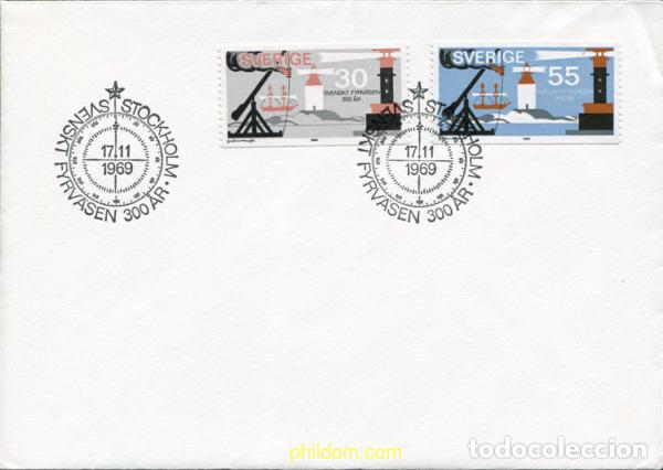 Timbres: 435814 MNH SUECIA 1969 3 CENTENARIO DE LOS SERVICIOS DE FAROS SUECOS