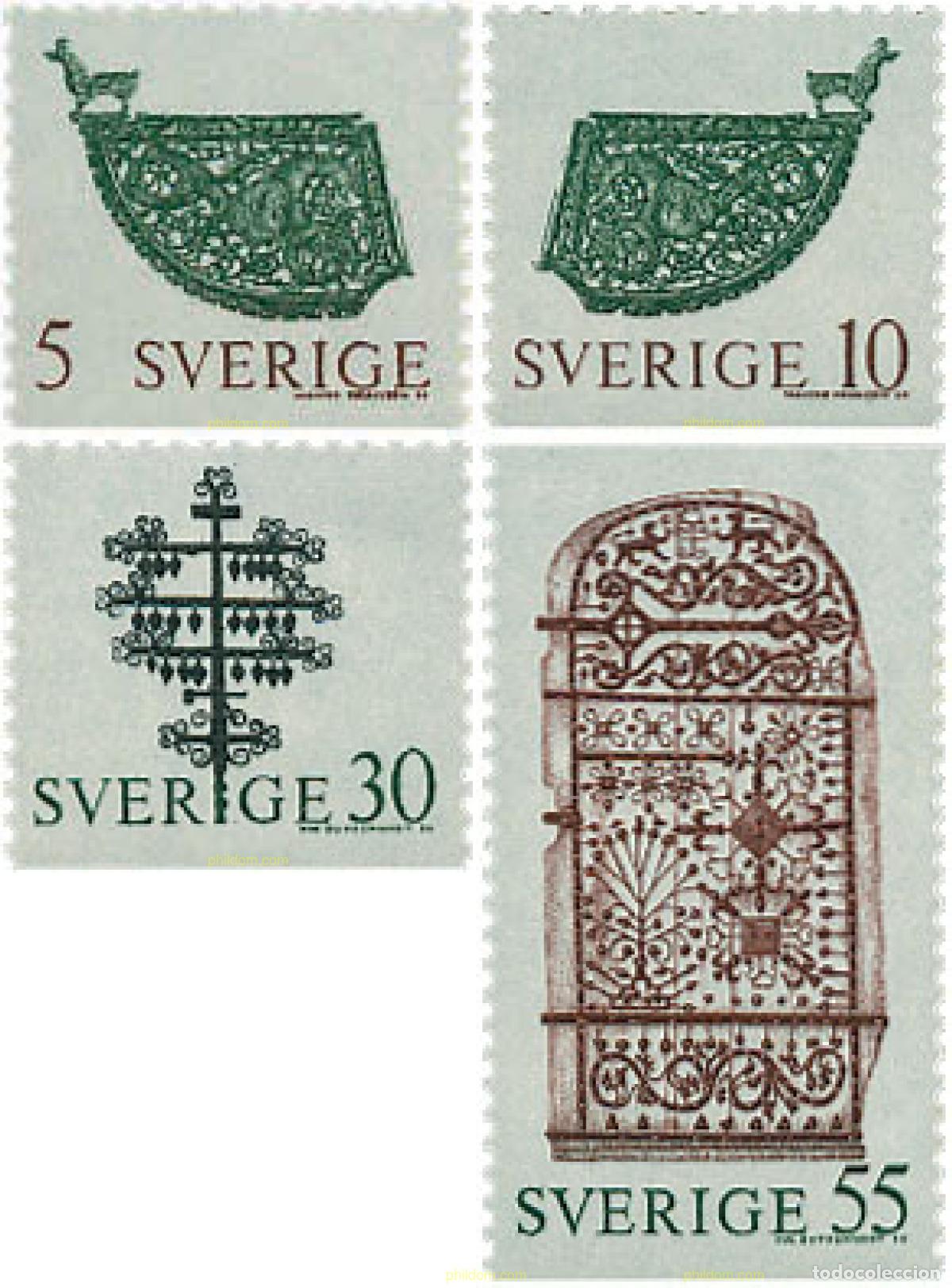 Sellos: 108492 MNH SUECIA 1970 ANTIGUOS OBJETOS DEL ARTE DE FORJAR