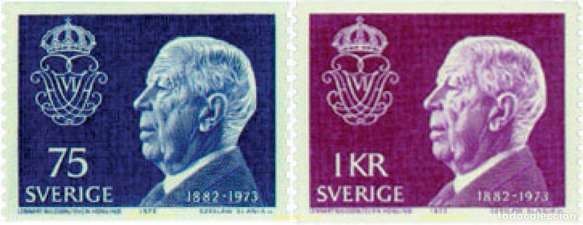 Sellos: 109122 MNH SUECIA 1973 COMMEMORACION DE LA MUERTE DEL REY GUSTAVO VI ADOLFO