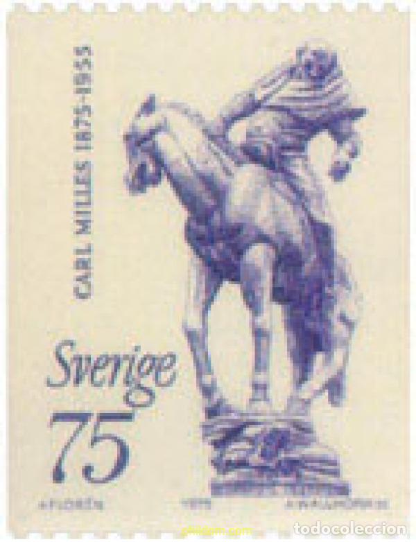 Sellos: 109310 MNH SUECIA 1975 CENTENARIO DEL NACIMIENTO DE CARL MILLES