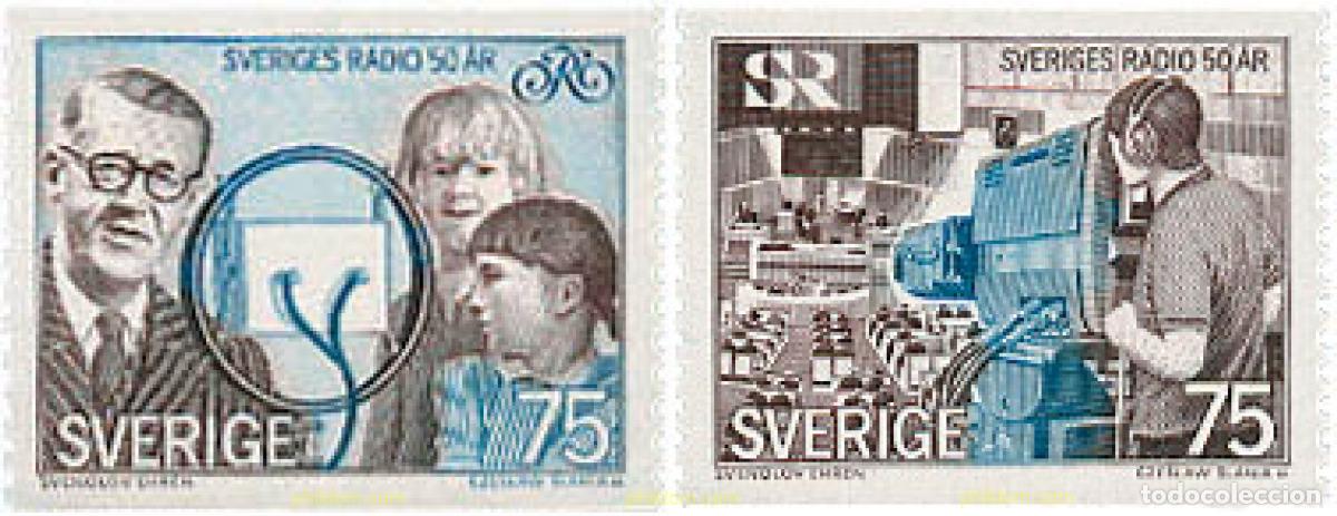 Sellos: 109244 MNH SUECIA 1974 50 ANIVERSARIO DE LA RADIO
