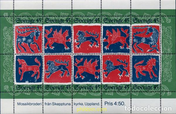 Sellos: 109242 MNH SUECIA 1974 NAVIDAD. GRANDES BORDADOS DE LANA DEL SIGLO XV Y XVI