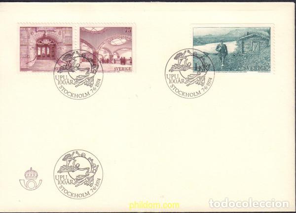 Sellos: 579371 MNH SUECIA 1974 CENTENARIO DE LA UNION POSTAL UNIVERSAL