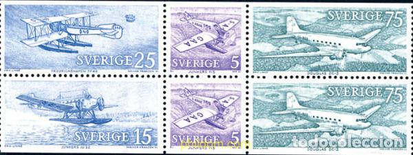 Sellos: 158646 MNH SUECIA 1972 RETROSPECTIVA DE AVIONES POSTALES