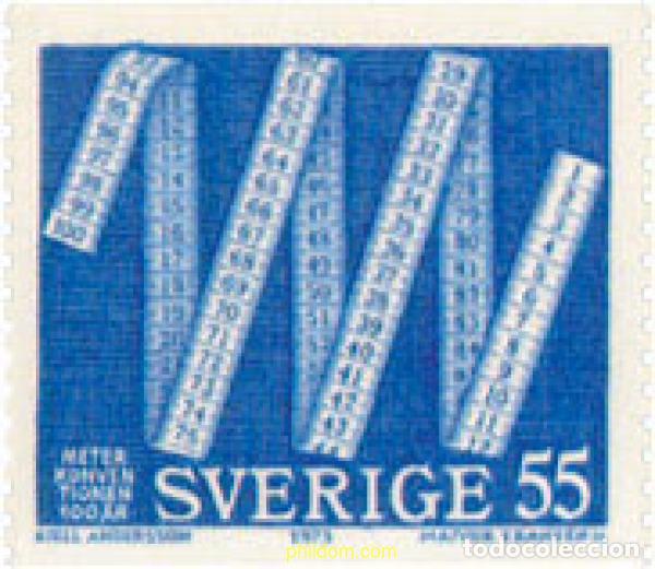 Sellos: 109309 MNH SUECIA 1975 CENTENARIO DE LA CONVENCION METRICA INTERNACIONAL