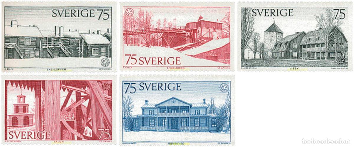 Stamps: 109349 MNH SUECIA 1975 A&Ntilde;O EUROPEO DEL PATRIMONIO ARQUITECTONICO