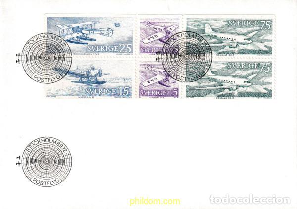 Stamps: 603125 MNH SUECIA 1972 RETROSPECTIVA DE AVIONES POSTALES
