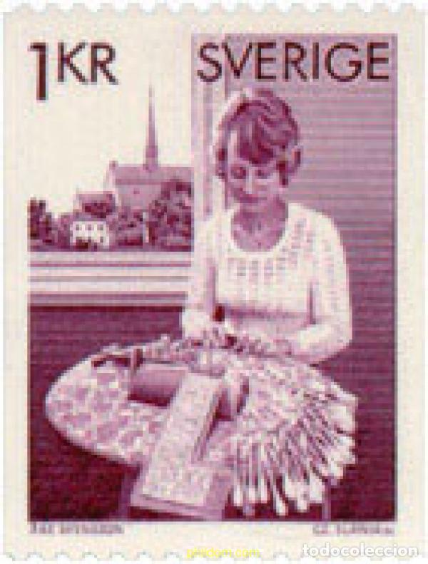 Stamps: 109452 MNH SUECIA 1976 ARTESANIA. ENCAJE DE BOLILLOS
