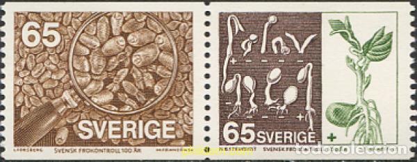 Sellos: 109490 MNH SUECIA 1976 CENTENARIO DEL CONTROL SUECO DE SEMILLAS