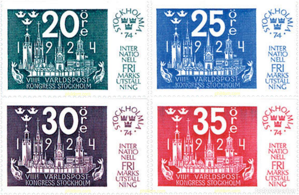 Sellos: 109205 MNH SUECIA 1974 STOCKHOLMIA 74. EXPOSICION FILATELICA INTERNACIONAL