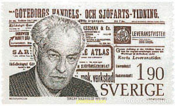 Sellos: 109630 MNH SUECIA 1976 TORGNY SEGERSTEDT REDACTOR DEL DIARIO DE GOTEBORG