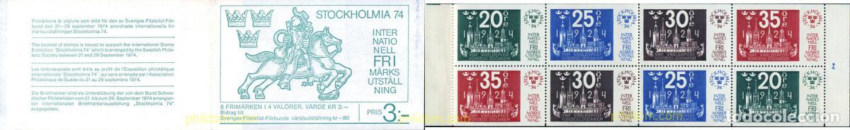 Sellos: 109207 MNH SUECIA 1974 STOCKHOLMIA 74. EXPOSICION FILATELICA INTERNACIONAL