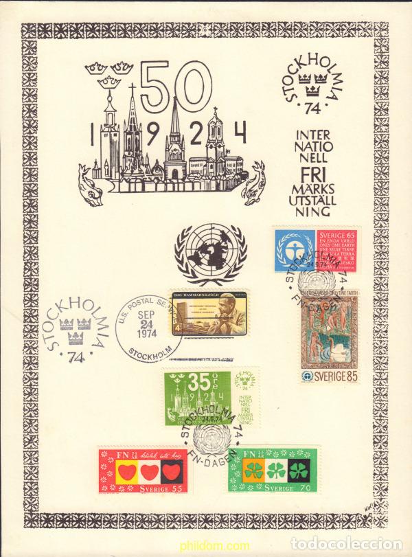 Sellos: 589355 MNH SUECIA 1974 STOCKHOLMIA 74. EXPOSICION FILATELICA INTERNACIONAL