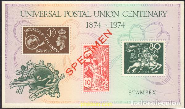 Sellos: 589361 MNH SUECIA 1974 STOCKHOLMIA 74. EXPOSICION FILATELICA INTERNACIONAL