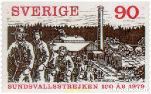 Selos: 109775 MNH SUECIA 1979 CENTENARIO DE LA HUELGA DE SUNDSVALL