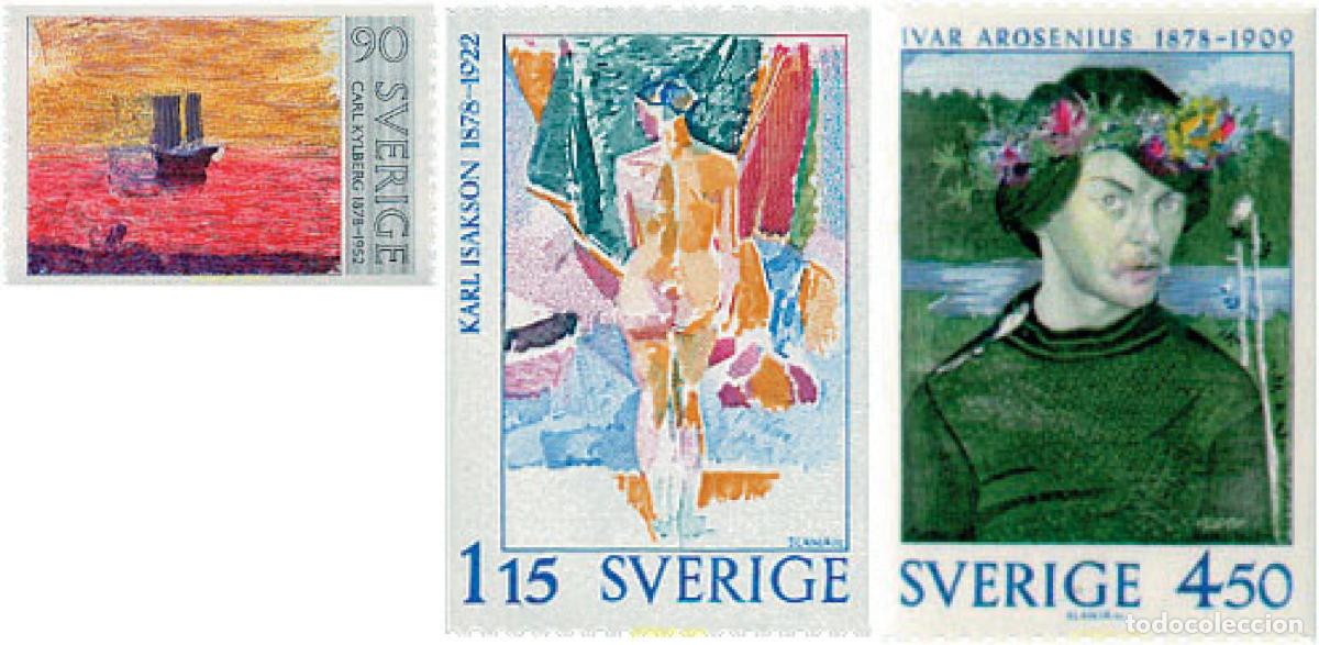 Selos: 109748 MNH SUECIA 1978 CENTENARIO DEL NACIMIENTO DE CARL KYLBERG, KARL ISAKSON E IVAR AROSENIUES