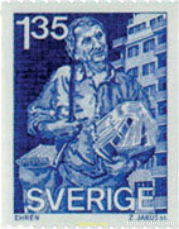 Sellos: 109908 MNH SUECIA 1982 PINTURA. REPARTIDOR DE PERIODICOS
