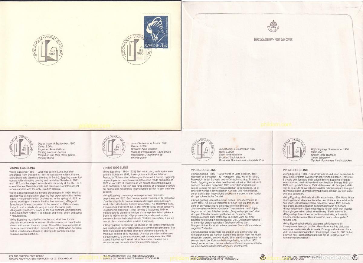 Sellos: 435958 MNH SUECIA 1980 CENTENARIO DEL NACIMIENTO DE VIKING EGGELING