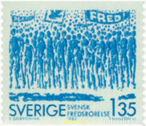 Sellos: 109937 MNH SUECIA 1983 CENTENARIO DEL MOVIMIENTO SUECO POR LA PAZ