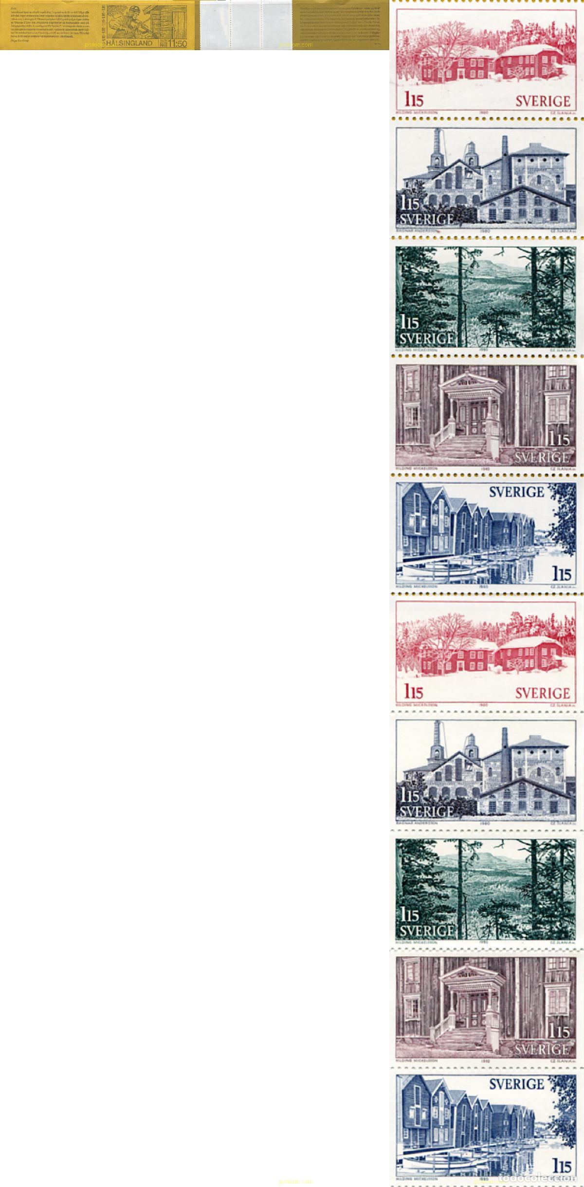 Sellos: 109810 MNH SUECIA 1980 TURISMO. LA PROVINCIA DE H&Auml;LSINGLAND
