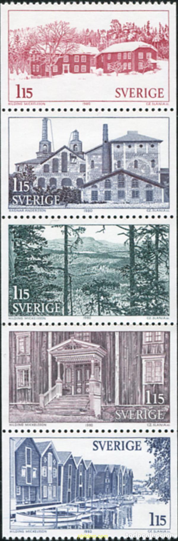 Sellos: 113191 MNH SUECIA 1980 TURISMO. LA PROVINCIA DE H&Auml;LSINGLAND