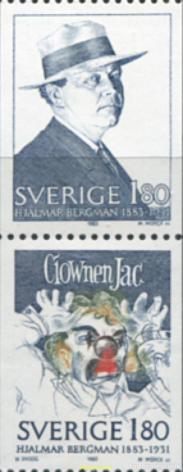 Sellos: 363955 MNH SUECIA 1983 CENTENARIO DEL NACIMIENTO DE HJALMAR BERGMAN