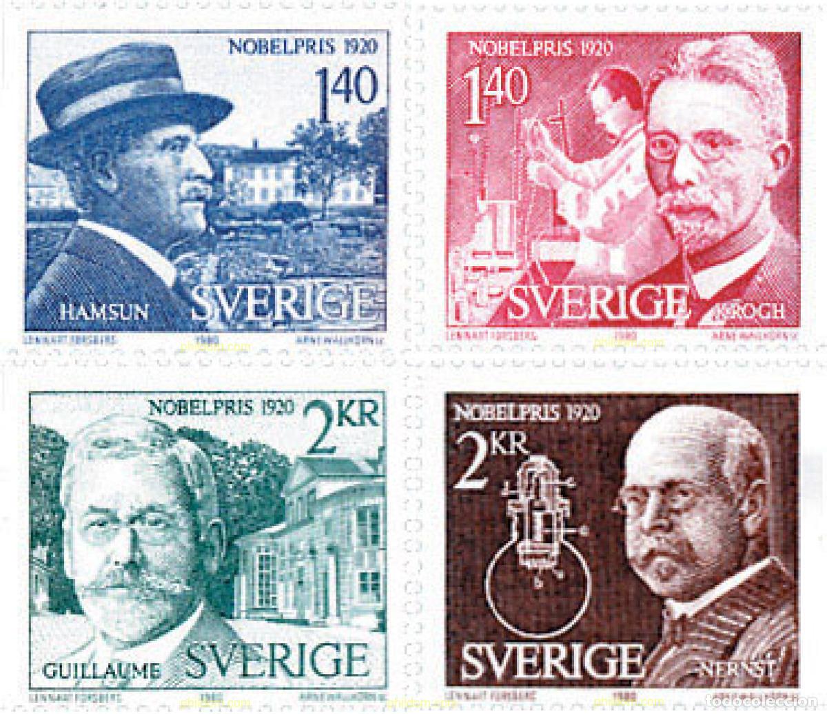 Sellos: 109823 MNH SUECIA 1980 PREMIOS NOBEL