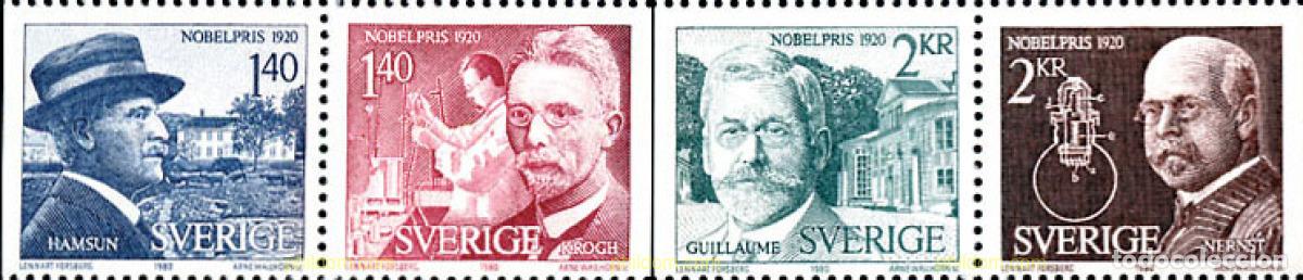 Sellos: 109826 MNH SUECIA 1980 PREMIOS NOBEL