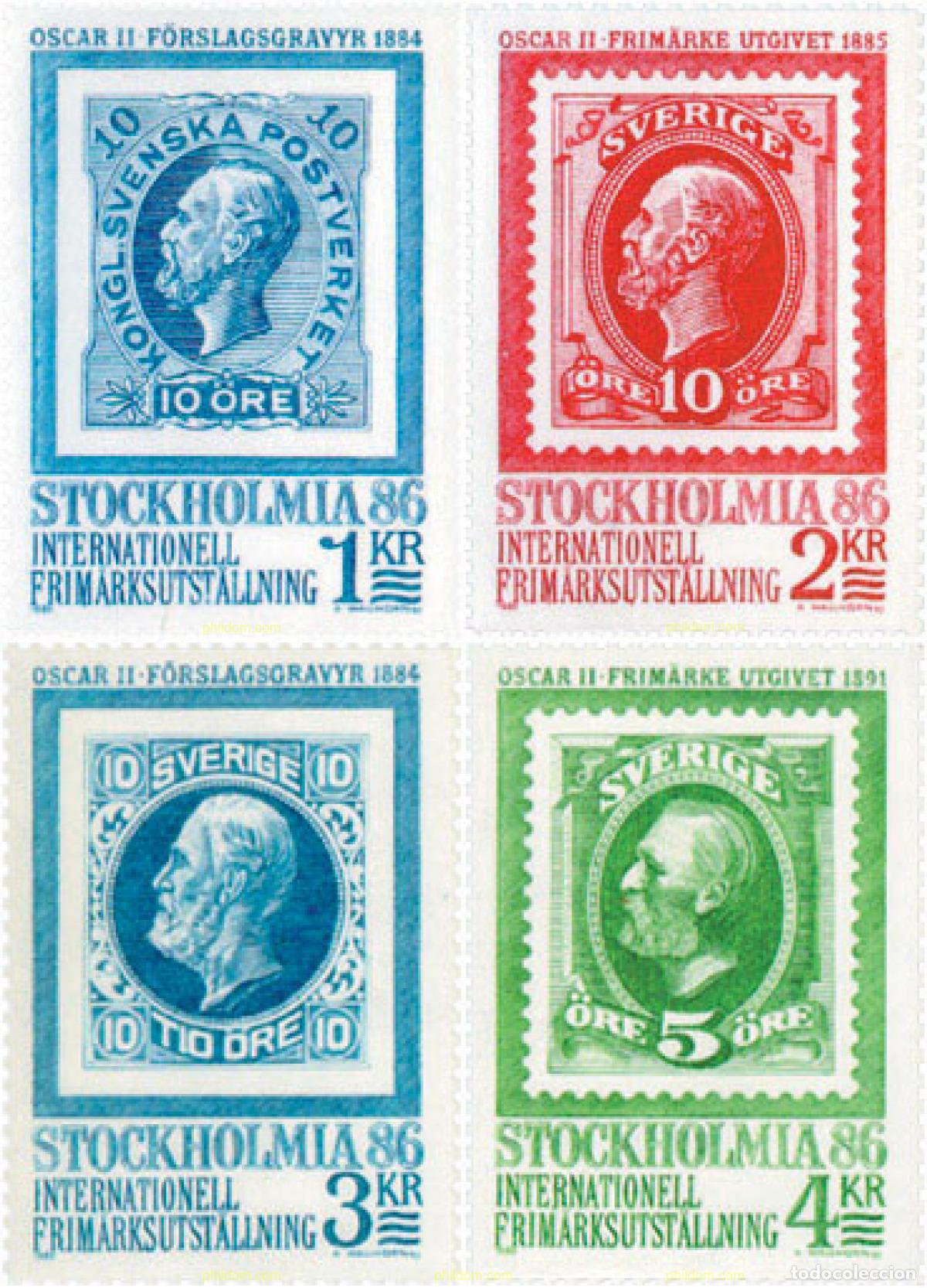Sellos: 109947 MNH SUECIA 1983 STOCKHOLMIA 86. EXPOSICION FILATELICA INTERNACIONAL