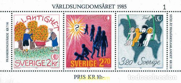 Stamps: 111897 MNH SUECIA 1985 A&Ntilde;O INTERNACIONAL DE LA JUVENTUD
