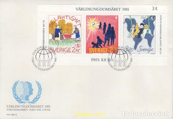 Stamps: 436262 MNH SUECIA 1985 A&Ntilde;O INTERNACIONAL DE LA JUVENTUD