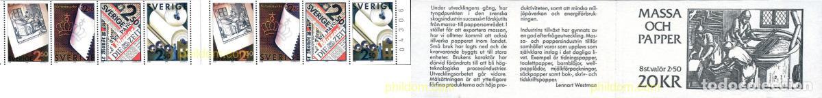 Stamps: 111766 MNH SUECIA 1990 CENTENARIO DE LA INDUSTRIA DE LA PASTA DE PAPEL