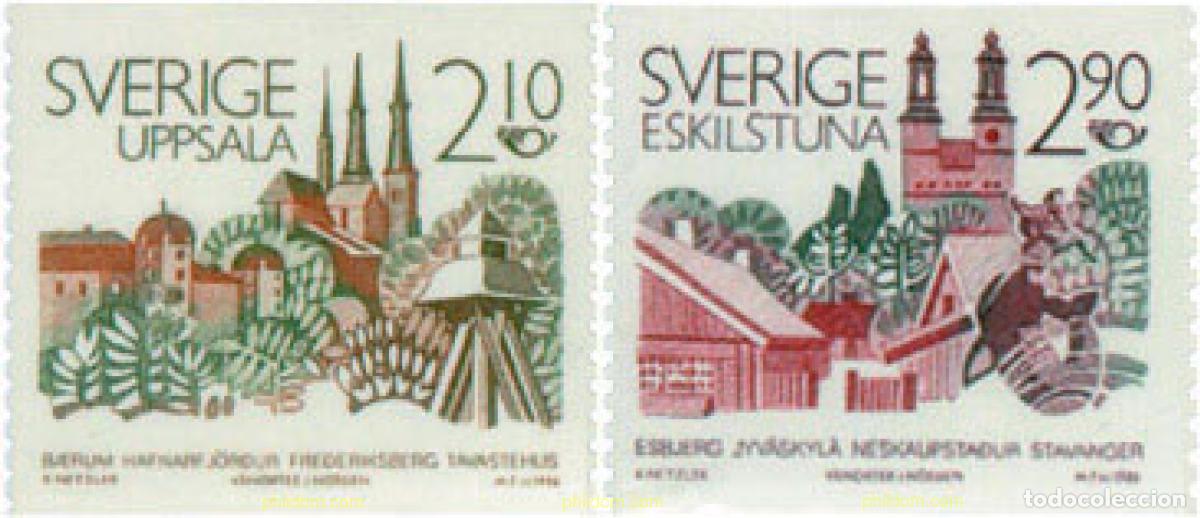 Stamps: 112163 MNH SUECIA 1986 NORDEN 86. CIUDADES HERMANADAS EN ESCANDINAVIA