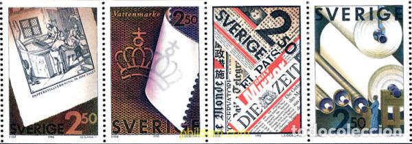 Stamps: 112633 MNH SUECIA 1990 CENTENARIO DE LA INDUSTRIA DE LA PASTA DE PAPEL