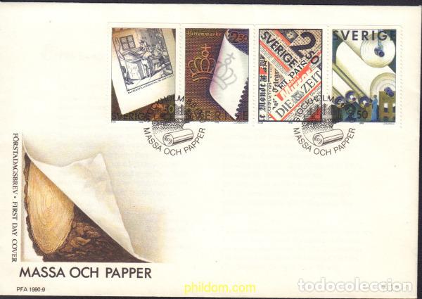 Stamps: 544454 MNH SUECIA 1990 CENTENARIO DE LA INDUSTRIA DE LA PASTA DE PAPEL
