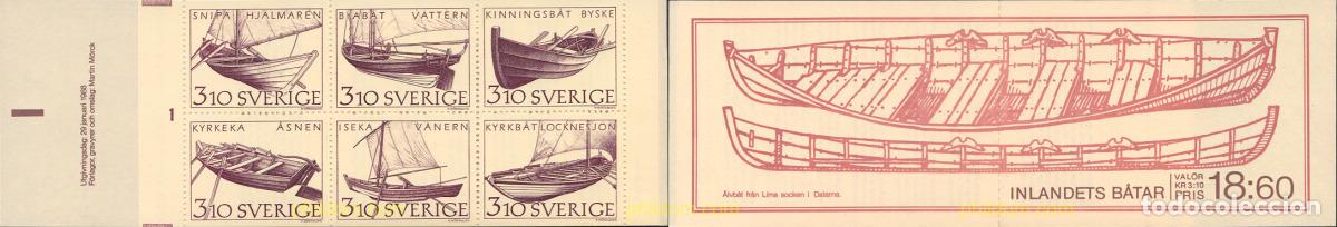Sellos: 112497 MNH SUECIA 1988 BARCOS DE AGUAS INTERIORES