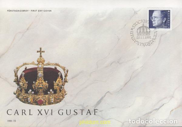 Sellos: 436327 MNH SUECIA 1991 REY CARLOS XVI GUSTAVO
