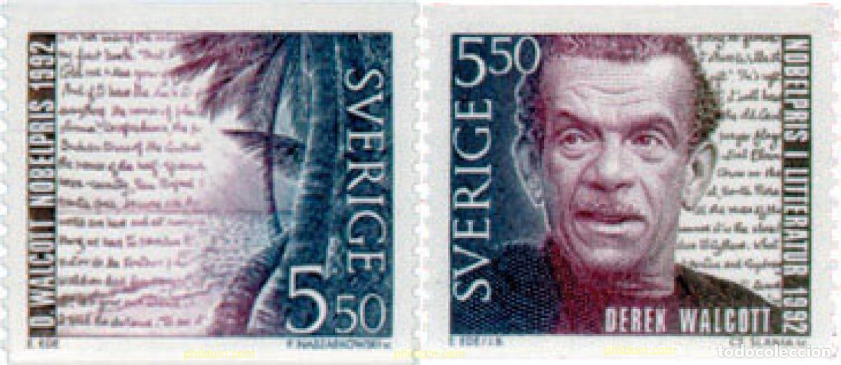 Briefmarken: 113027 MNH SUECIA 1992 HOMENAJE A DEREK WALCOTT