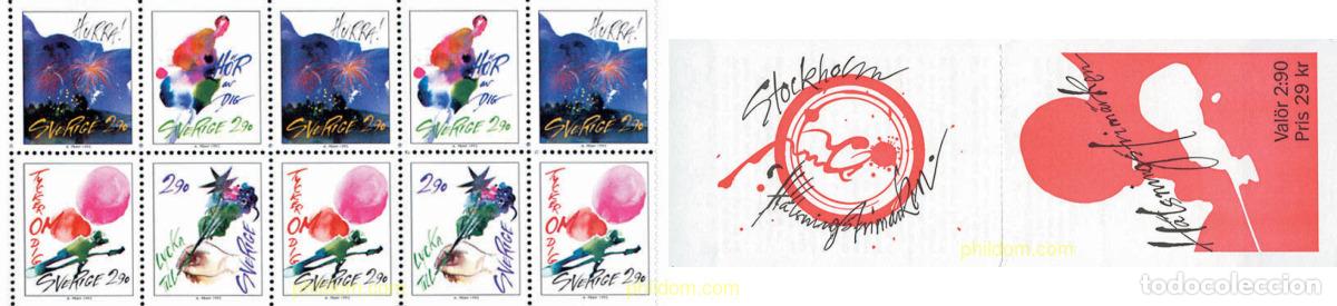 Sellos: 113086 MNH SUECIA 1993 SELLOS DE BUENOS DESEOS