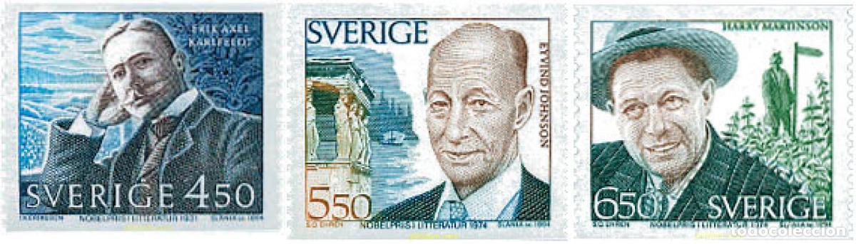 Sellos: 113465 MNH SUECIA 1994 PREMIOS NOBEL DE LITERATURA