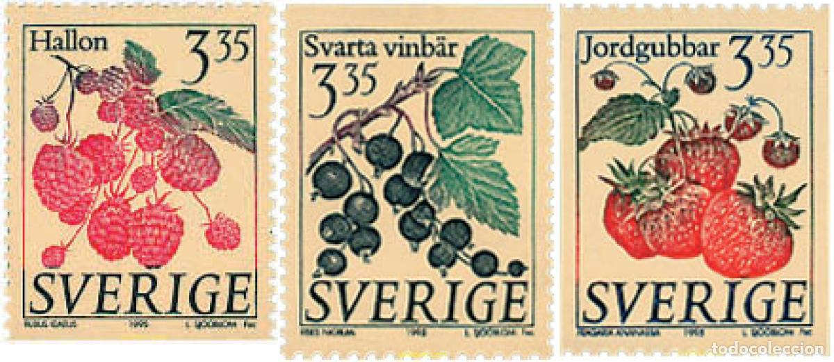 Sellos: 113596 MNH SUECIA 1995 FRUTAS SILVESTRES